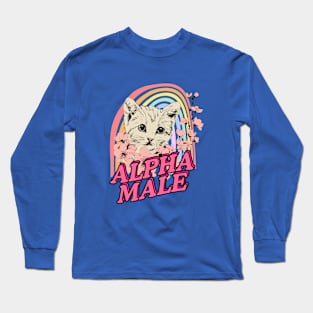 Alpha male. Cute kitten Long Sleeve T-Shirt